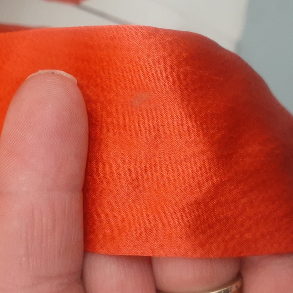Banana republic Tangerine orange wrap dress 100% Silk plunge V Neck - Picture 8 of 9